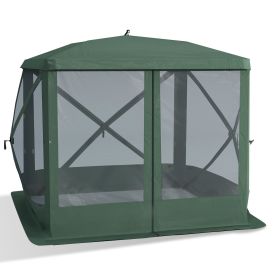 Ventilated Pop-Up Canopy: 7x7FT Green Screen Tent for Outdoor Activities