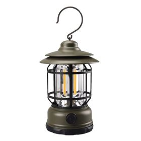 Outdoor Retro Camping Light Emergency Hand Lamp (Color: Green, Type: Camping Light)