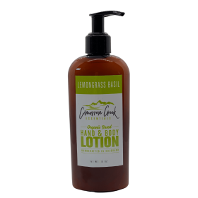 Lemongrass Basil Organic Hand & Body Lotion (size: 8oz - Plastic Bottle)