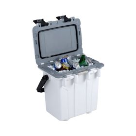 Portable Ultra-Light Cooler 21 QT Hard Ice Chest for Indoor & Outdoor (Color: White, Type: Coolers)